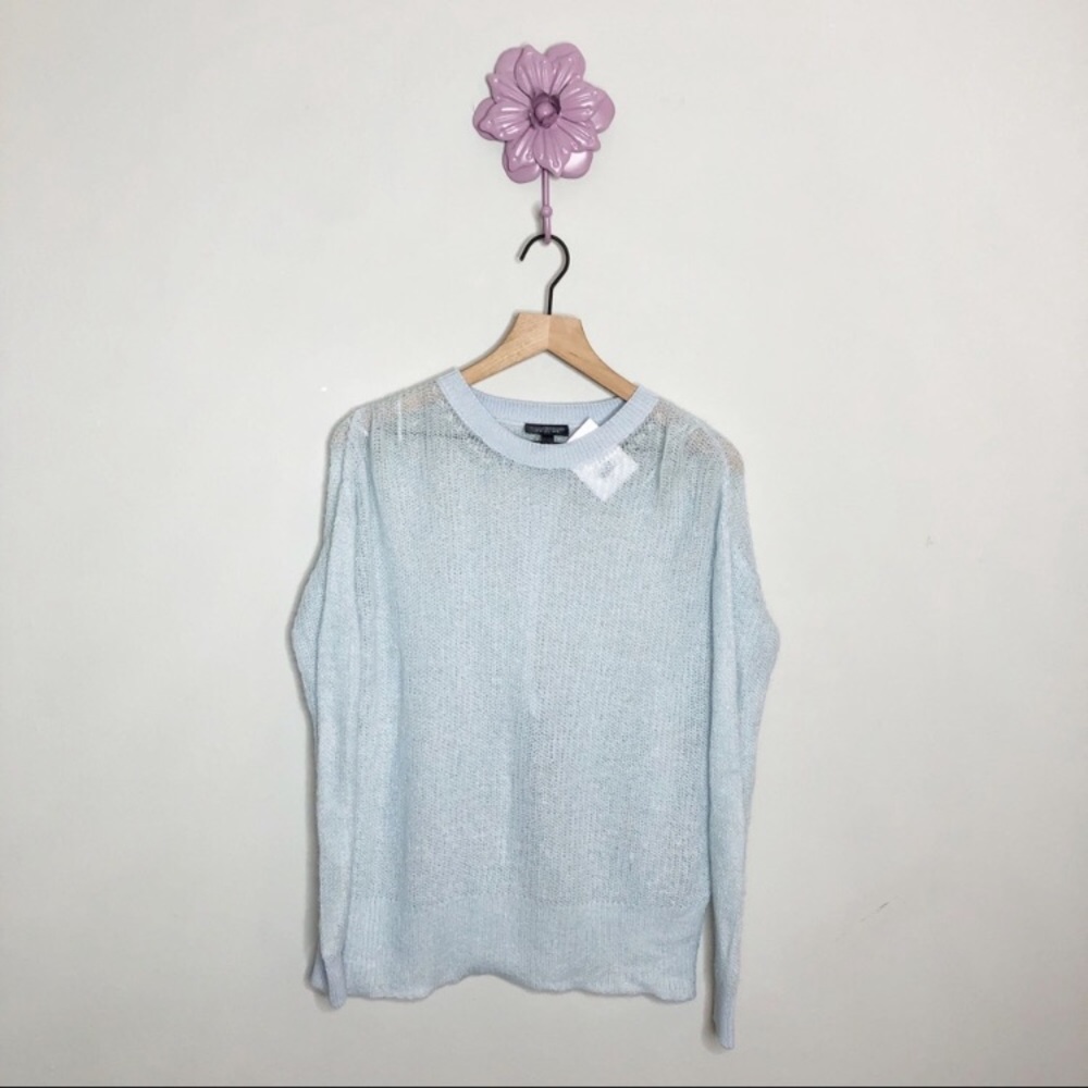 TopShop Light Blue Split Back Sweater